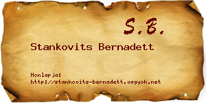 Stankovits Bernadett névjegykártya
